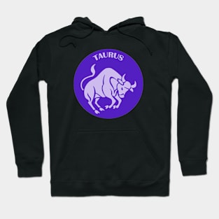 Taurus Astrology Zodiac Sign - Taurus Bull Astrology Birthday Gifts - Purple and Lavender Hoodie